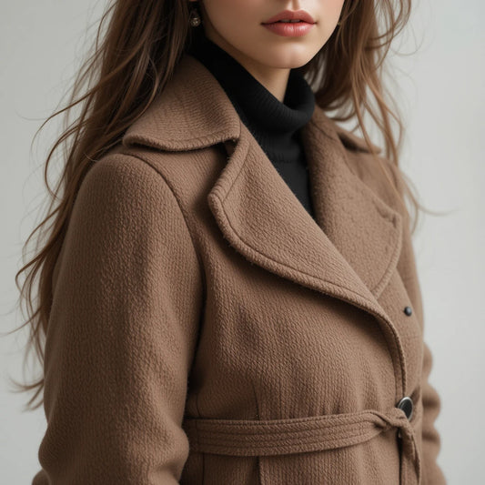 manteau marron femme, manteau femme hiver, manteau élégant femme, manteau qualité supérieure femme