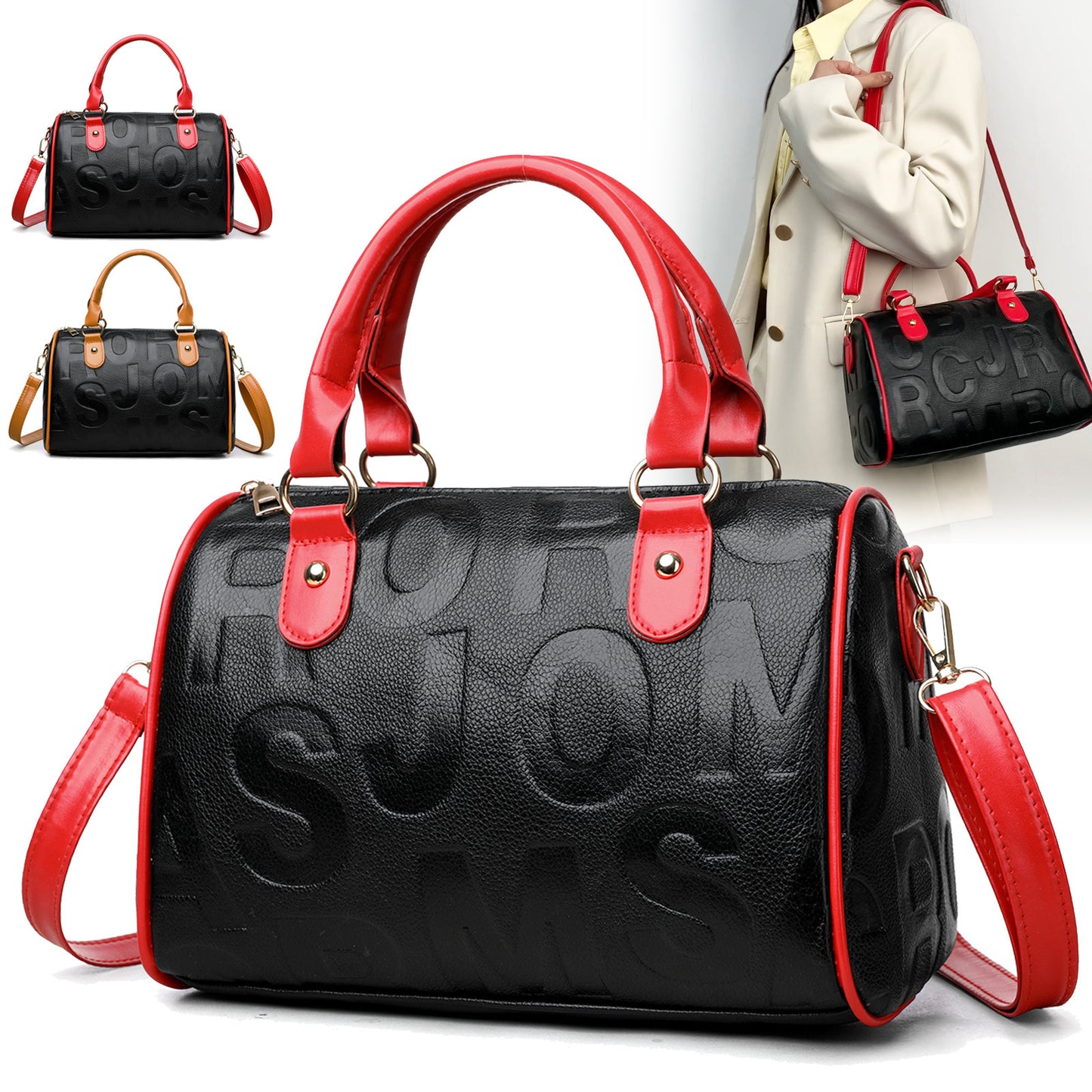 Genuine Leather Shoulder Bag – Large Capacity