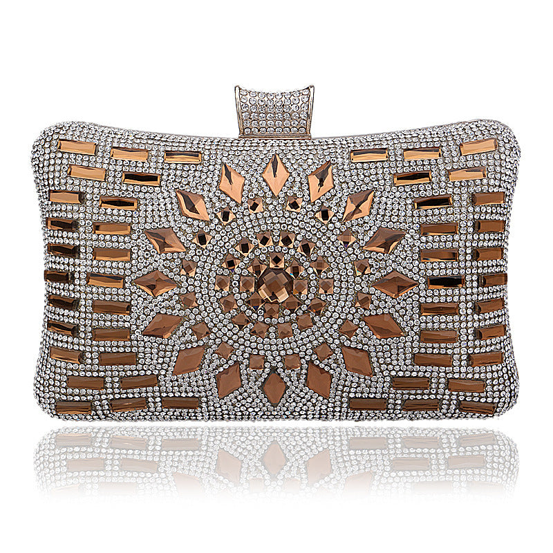 Pochette Soirée Femme Diamants Luxe Forme Oreiller