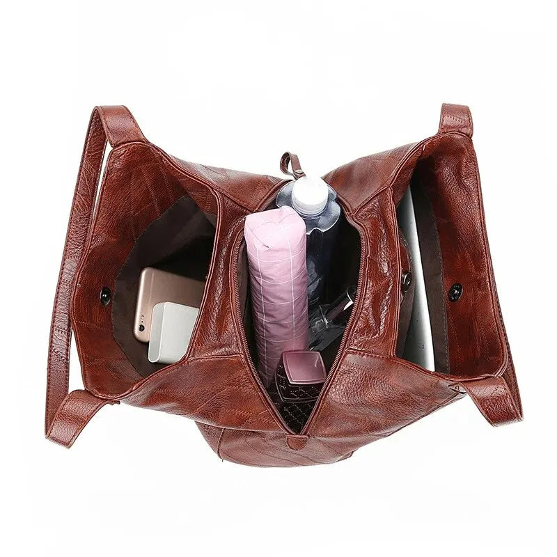 Sac à bandoulière en cuir de grande capacité pour femmes - Vogalia
