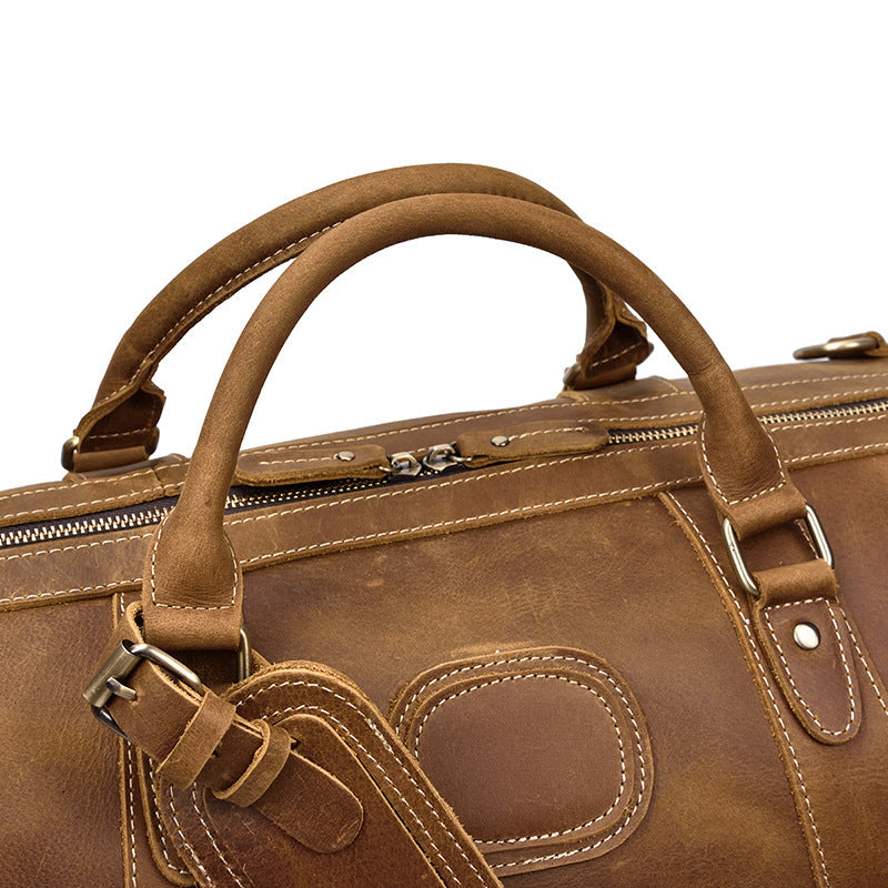 Sac de voyage en cuir Crazy Horse – Grande capacité, cuir premium
