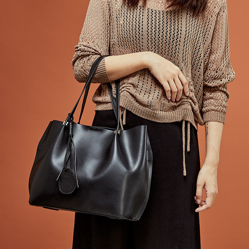 Sac de Cours Femme Élégant – Tote Bag Grande Capacité en Cuir