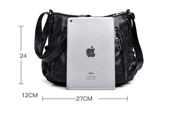 Sac Bandoulière Femme Vogalia Cuir Lavé Doux