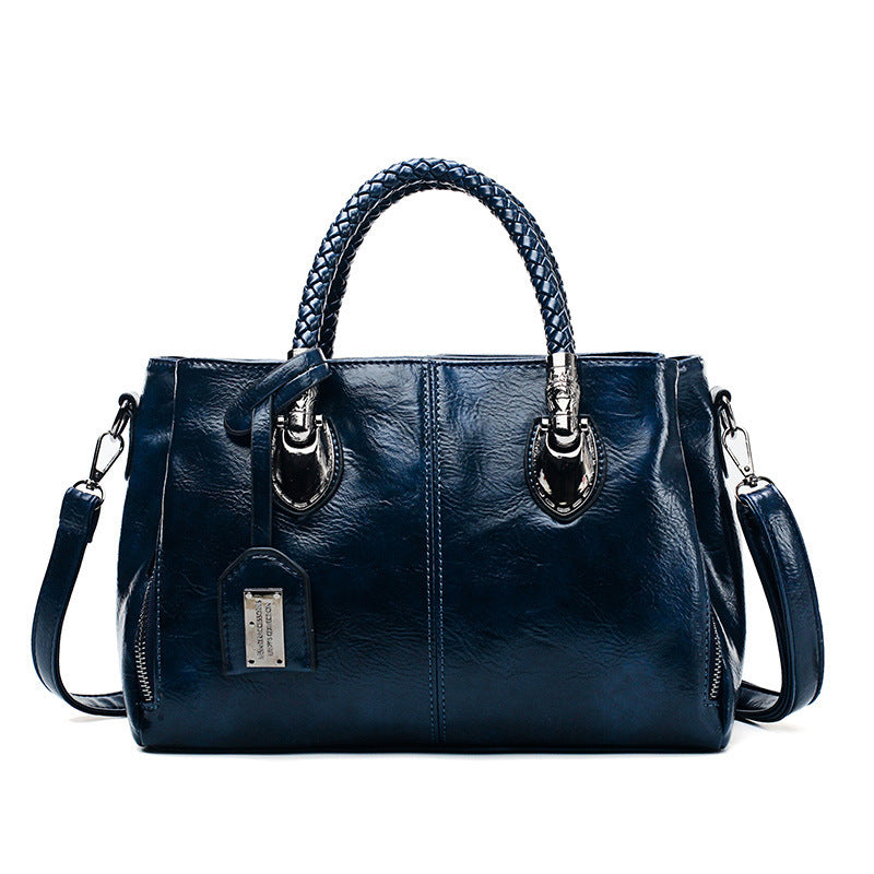 Sac à main grande capacité Style coréen tissé PU