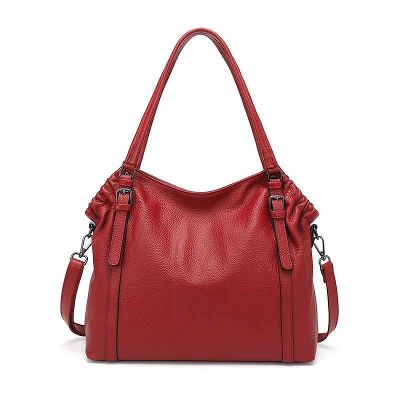 VOGALIA Sac à main femme en cuir de vache – grande capacité