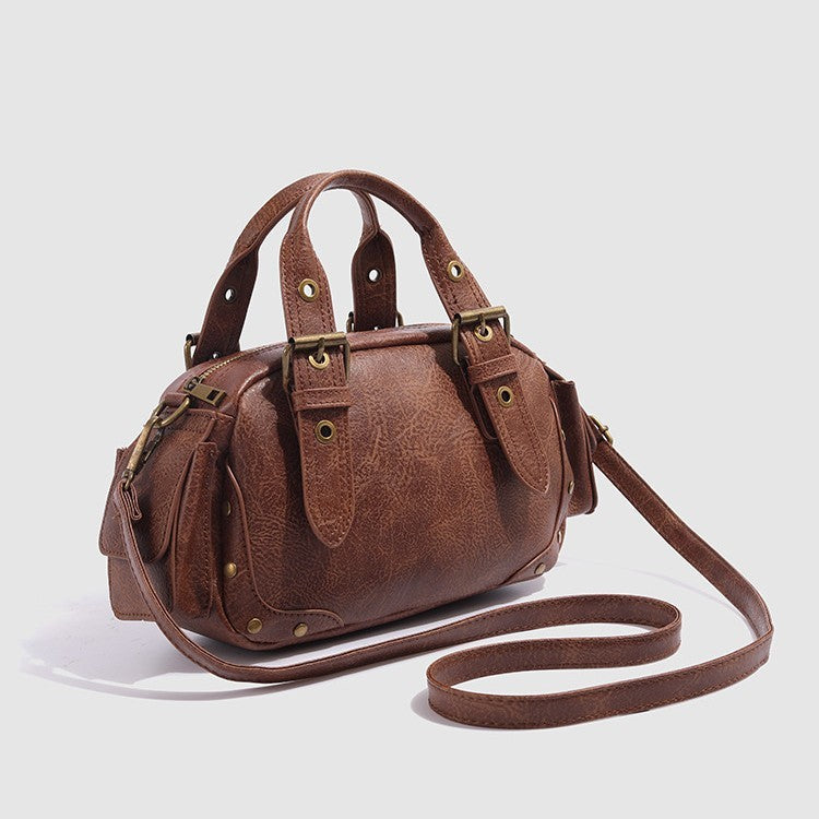 Sac Moto Rétro Cuir Bandoulière