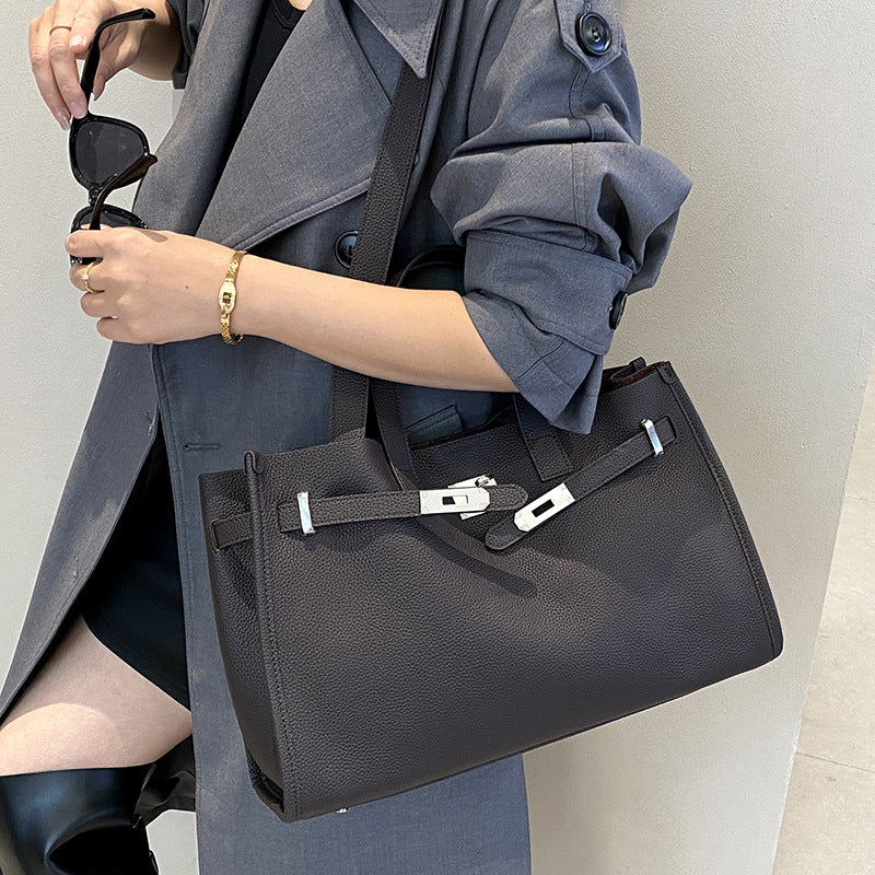 Sac main cuir vachette 2 coloris