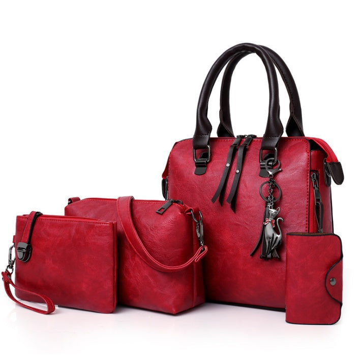 Set Sac à Main Rétro Femme – Pochette + Sac Épaule + Bandoulière