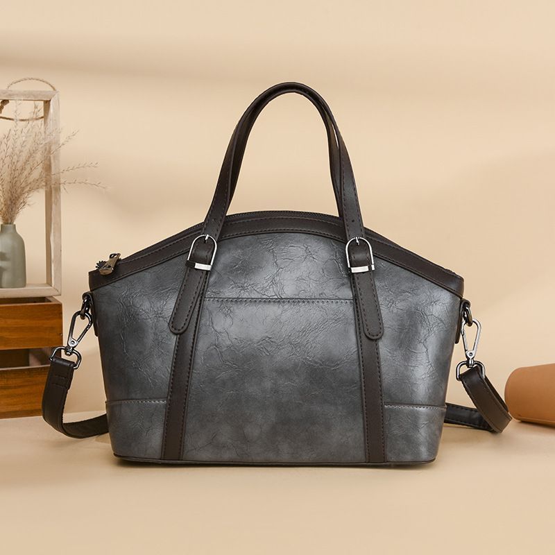 Vogalia Sac bandoulière rétro femme en cuir souple – Grande capacité
