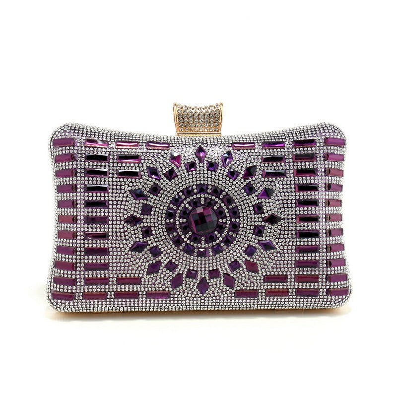 Pochette Soirée Femme Diamants Luxe Forme Oreiller