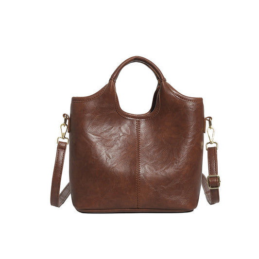 Sac seau femme noir bandoulière ajustable vue face