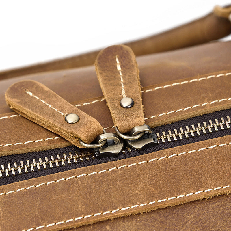 Sac de voyage en cuir Crazy Horse – Grande capacité, cuir premium