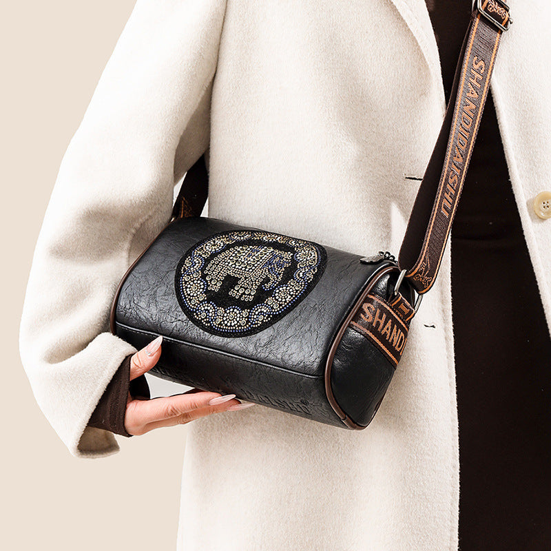 Sac à Bandoulière Style Diamant Coloré avec Paillettes