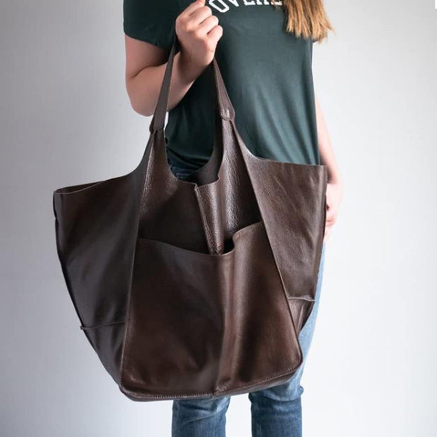 Vogalia Sac à main de grande capacité en cuir souple