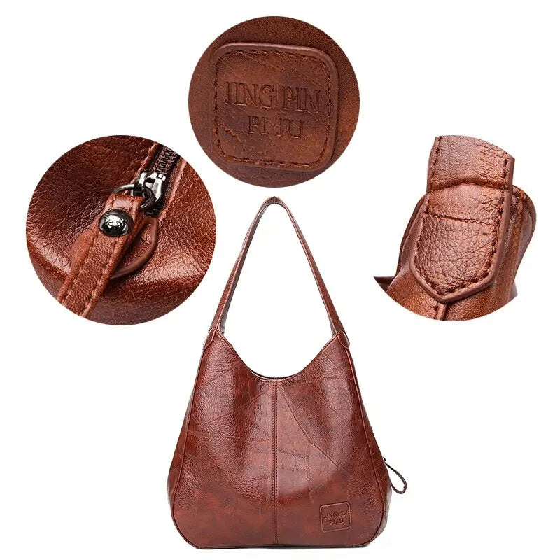 Sac à bandoulière en cuir de grande capacité pour femmes - Vogalia