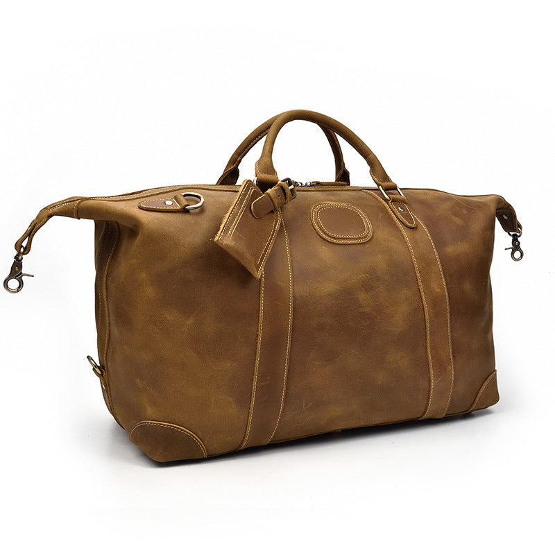 Sac de voyage en cuir Crazy Horse – Grande capacité, cuir premium