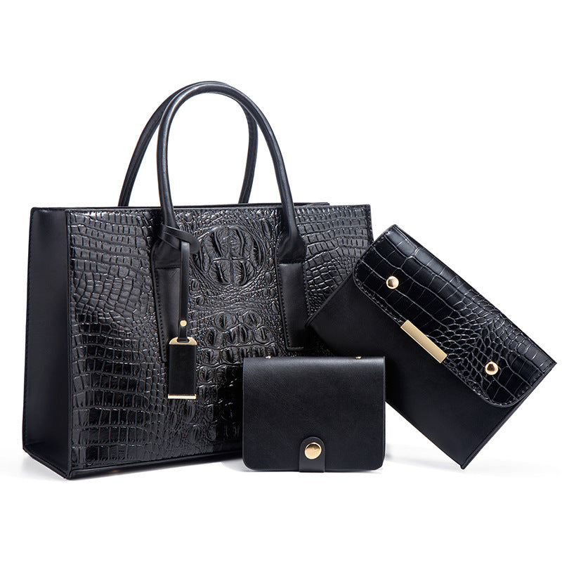 VOGALIA Women's Handbag 3 Pcs - Clutch + Shoulder Strap + Shoulder Bag