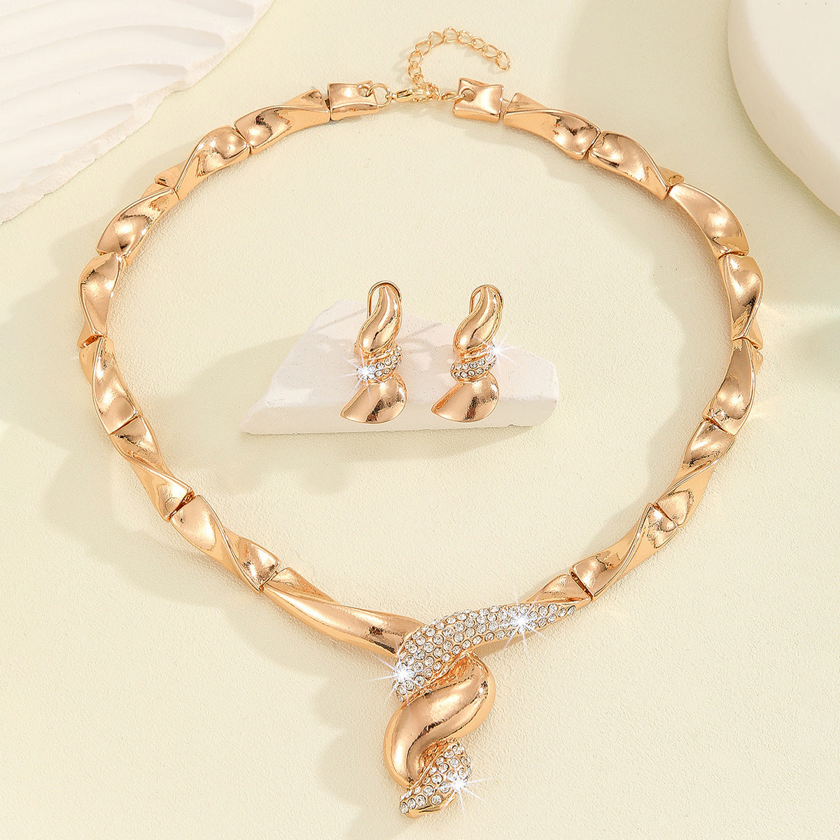 Parure Bijoux Femme Collier Boucles d'Oreilles