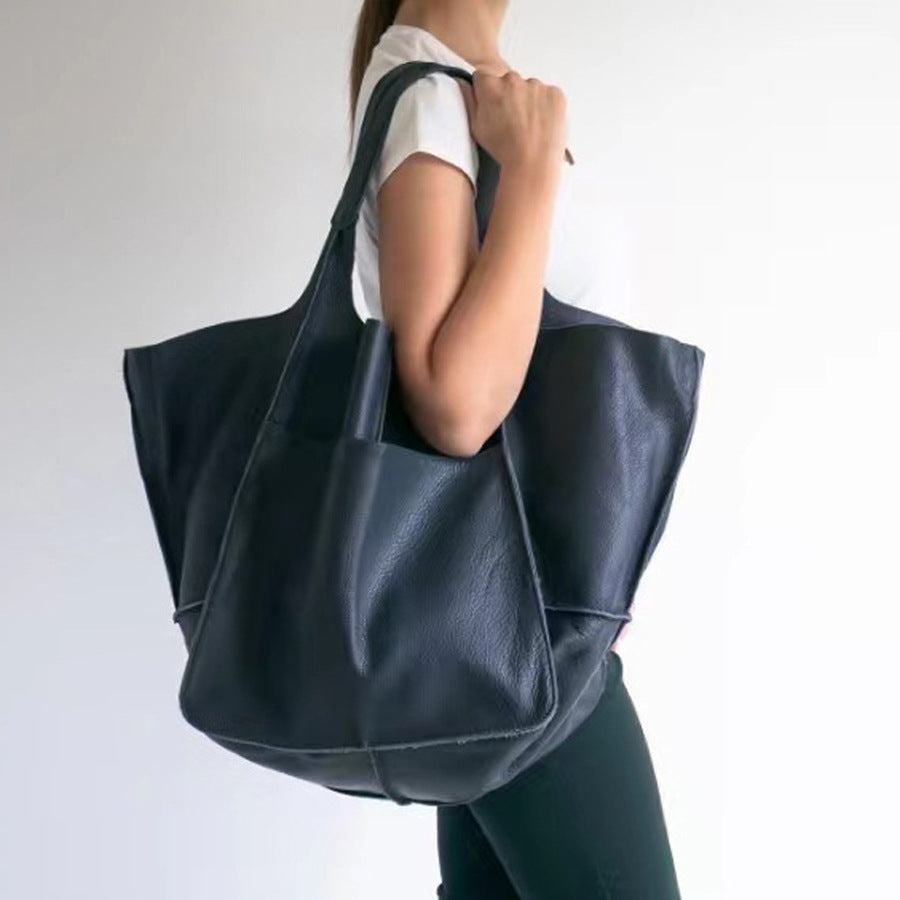 Vogalia Sac à main de grande capacité en cuir souple