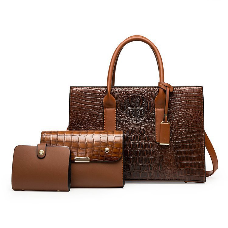 VOGALIA Women's Handbag 3 Pcs - Clutch + Shoulder Strap + Shoulder Bag