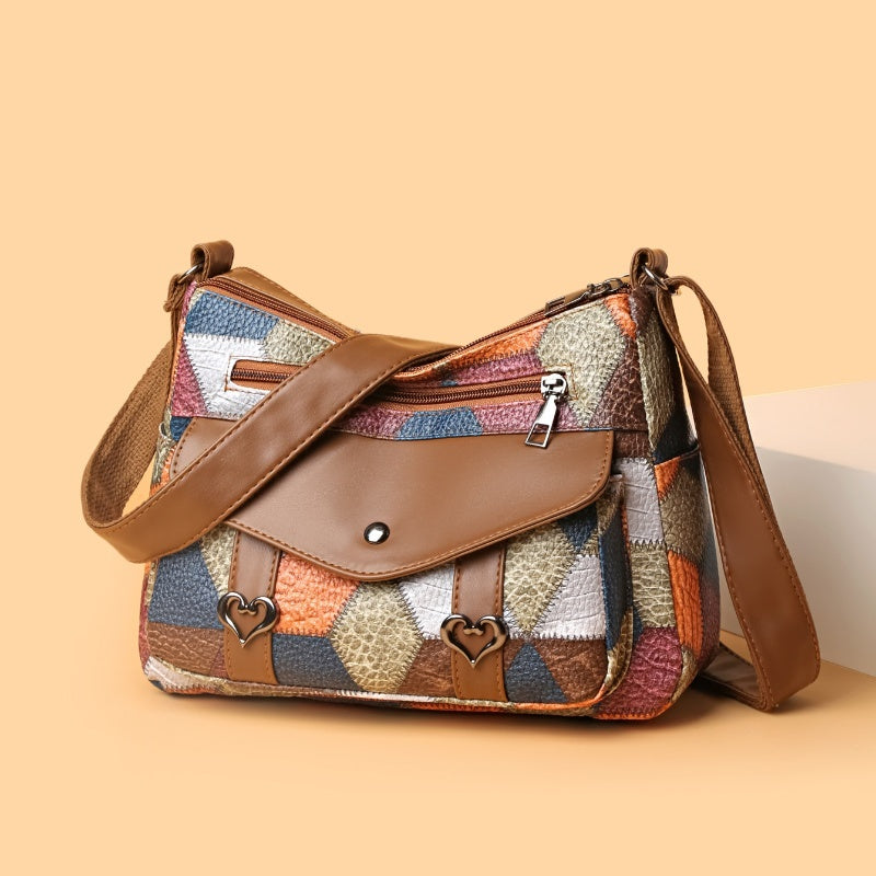 Women's Retro Patchwork Shoulder Bag - Bohemian Chic Style 2025