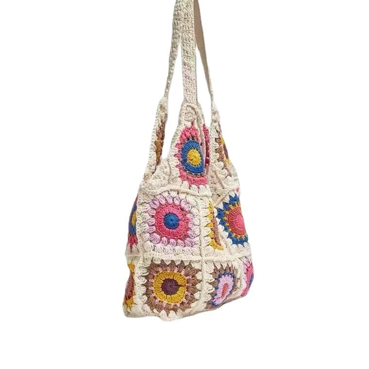 Sac Cabas Crochet Femme en Fil de Coton