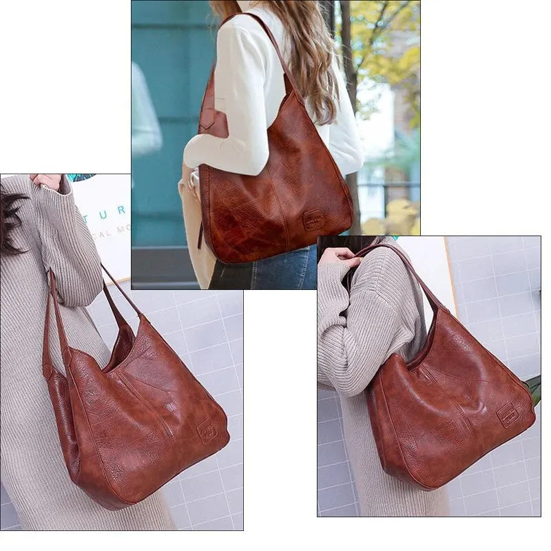 Sac à bandoulière en cuir de grande capacité pour femmes - Vogalia