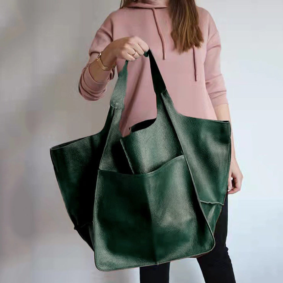 Vogalia Sac à main de grande capacité en cuir souple