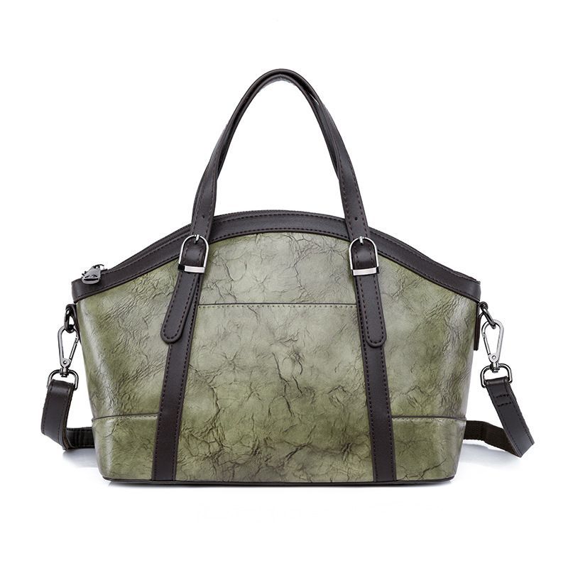 Vogalia Sac bandoulière rétro femme en cuir souple – Grande capacité