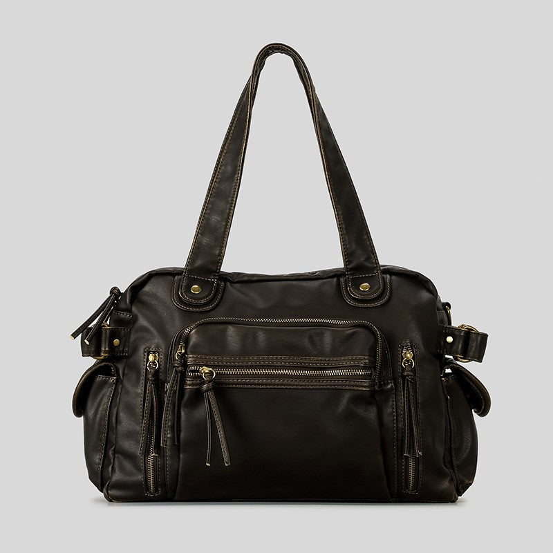 Sac bandoulière rétro grande capacité pour essentiels quotidiens