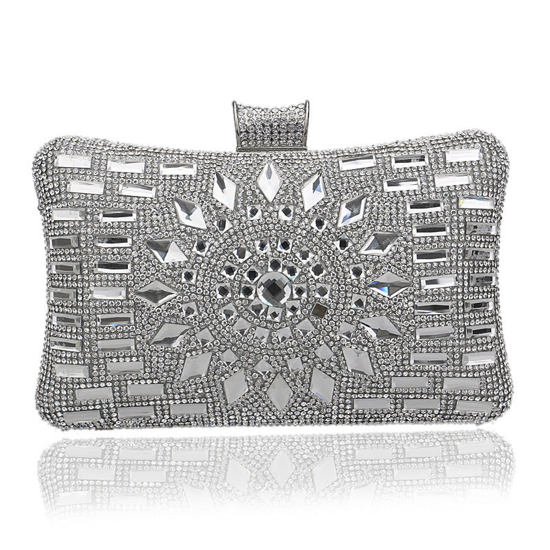 Pochette Soirée Femme Diamants Luxe Forme Oreiller