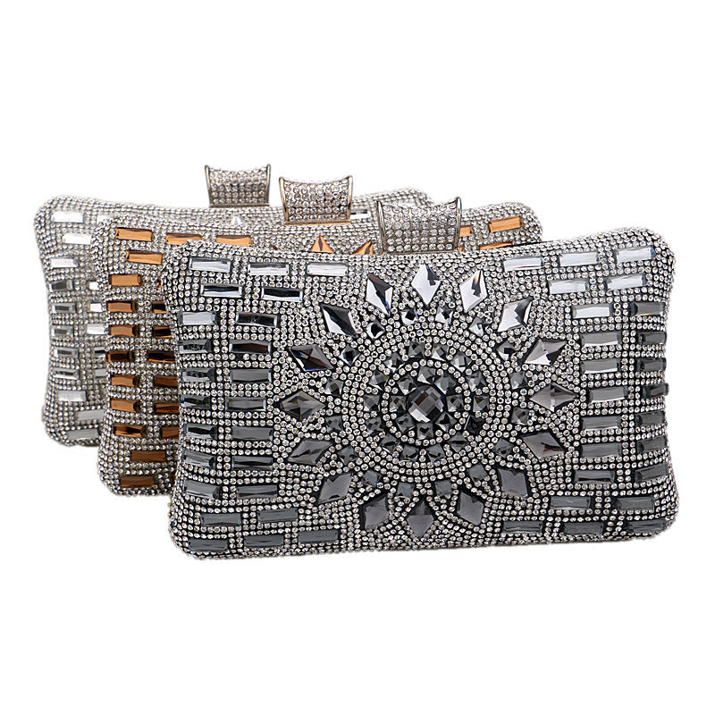 Pochette Soirée Femme Diamants Luxe Forme Oreiller