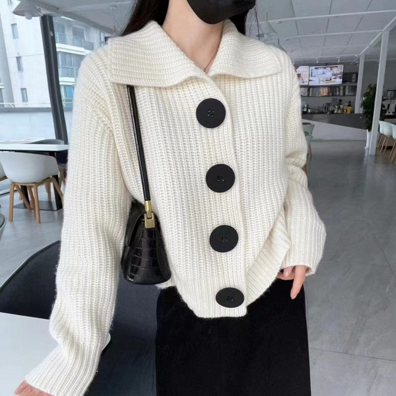 Cardigan femme en cachemire – col V, manches longues