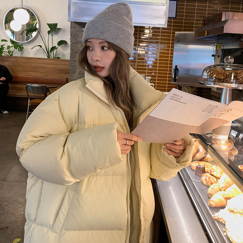 Veste d'hiver en duvet en coton mi-longueur manteau de pain épais assorti pour femmes - Vogalia