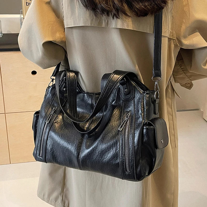 Vintage Women's Handbag - Large Shoulder & Crossbody Tote Bag