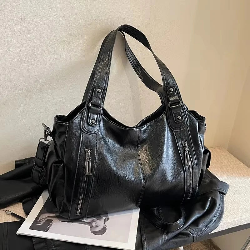 Vintage Women's Handbag - Large Shoulder & Crossbody Tote Bag
