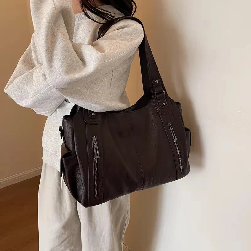 Vintage Women's Handbag - Large Shoulder & Crossbody Tote Bag