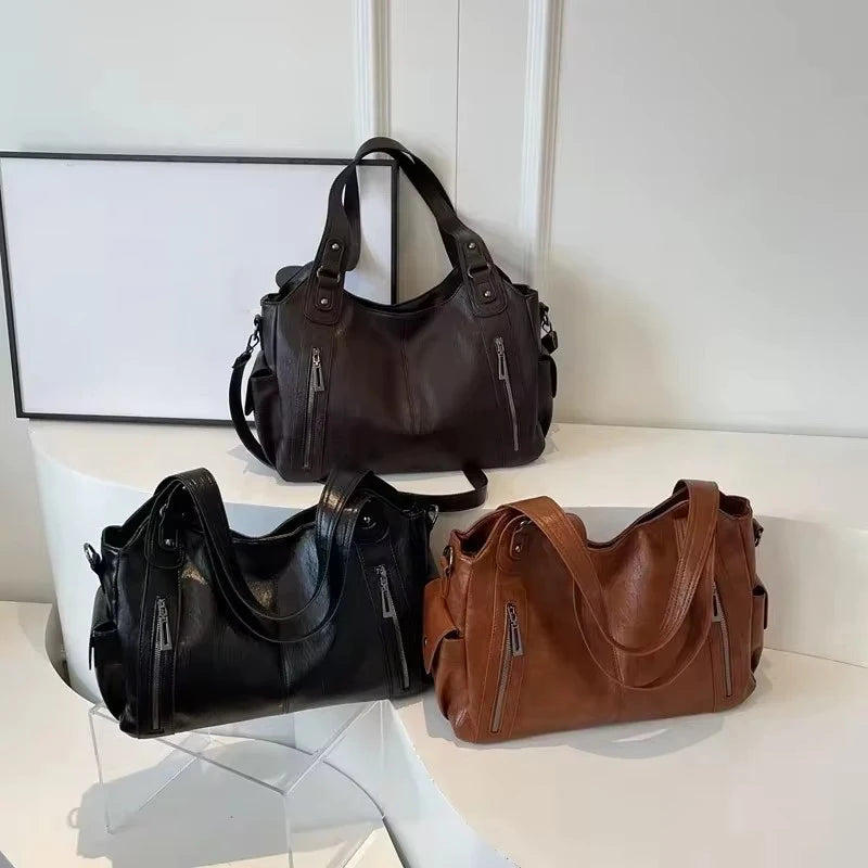Vintage Women's Handbag - Large Shoulder & Crossbody Tote Bag