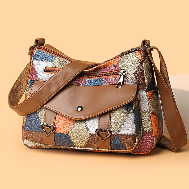 Women's Retro Patchwork Shoulder Bag - Bohemian Chic Style 2025