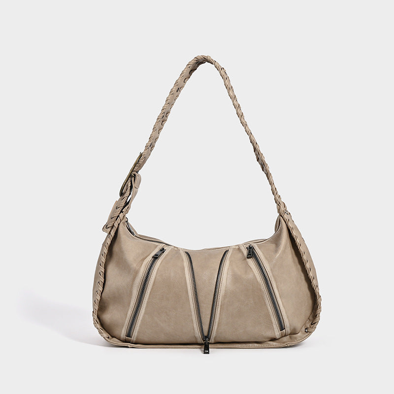 Vintage Weave New Niche Design Large Capacity Commuter