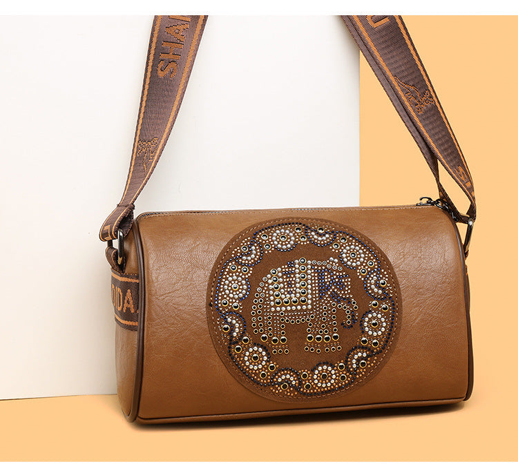 Sac à Bandoulière Style Diamant Coloré avec Paillettes