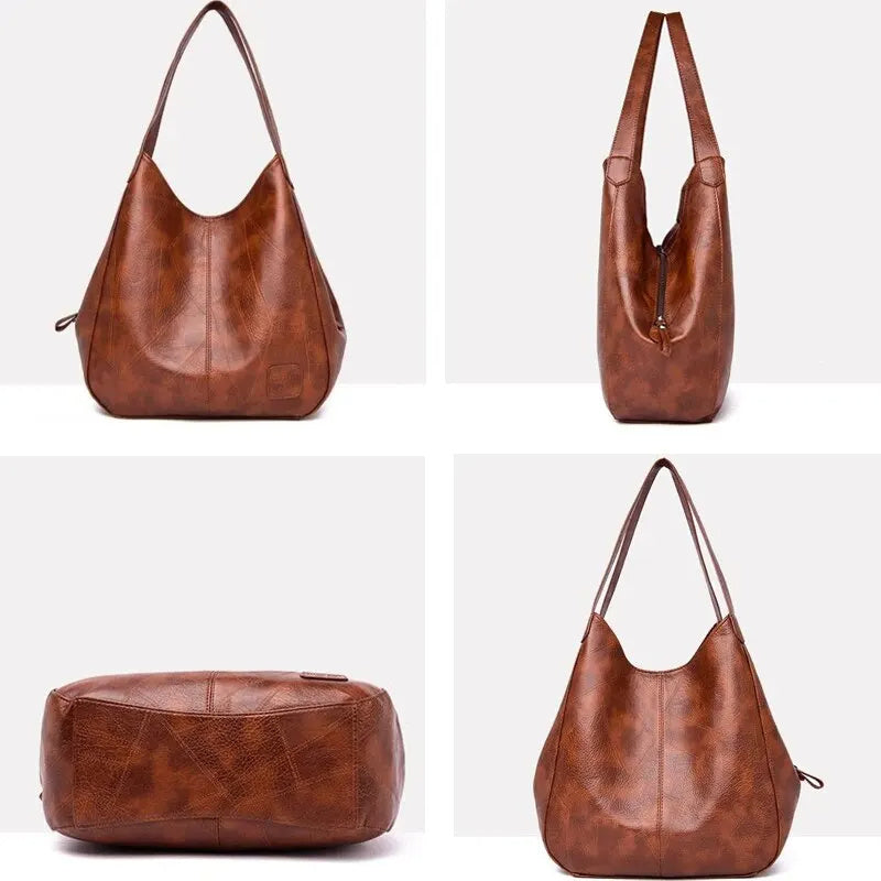 Sac à bandoulière en cuir de grande capacité pour femmes - Vogalia