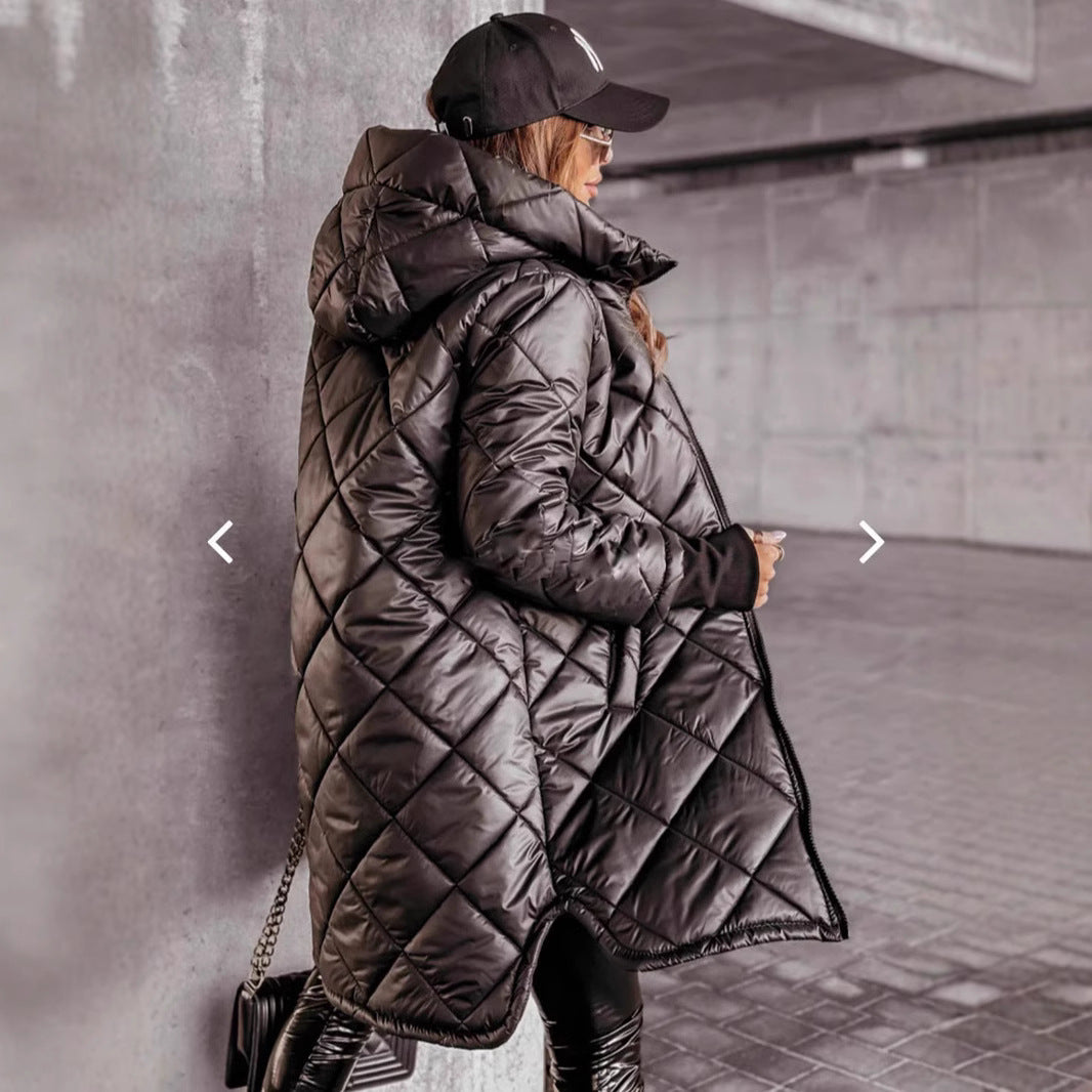 Manteau Femme Hiver Long Matelassé Capuche