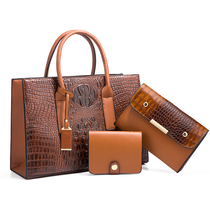VOGALIA Women's Handbag 3 Pcs - Clutch + Shoulder Strap + Shoulder Bag