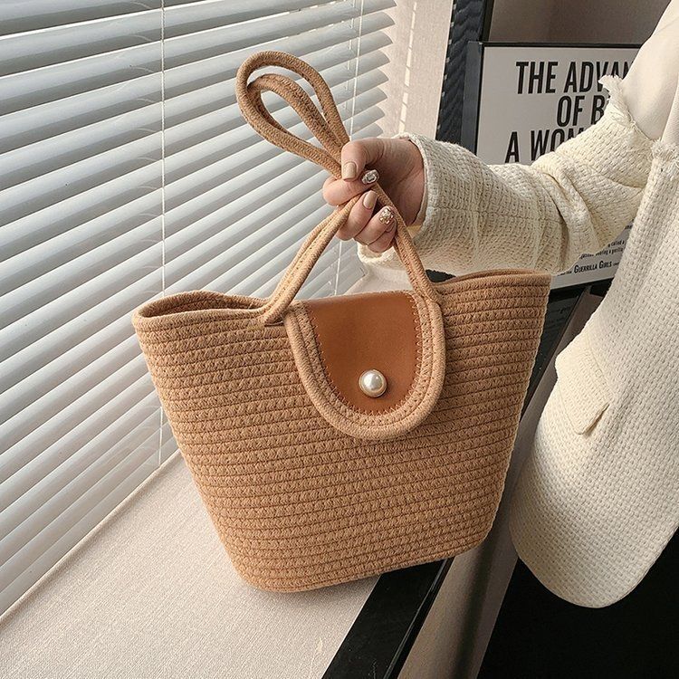 Tote Bag Corde Grande Capacité Bohème Naturel