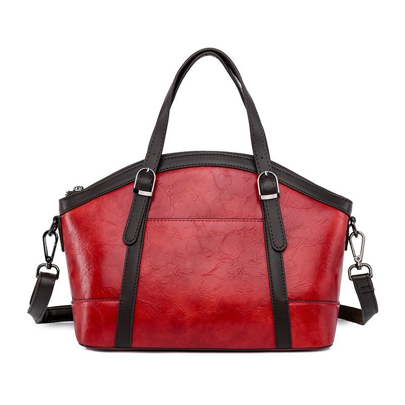 Vogalia Sac bandoulière rétro femme en cuir souple – Grande capacité