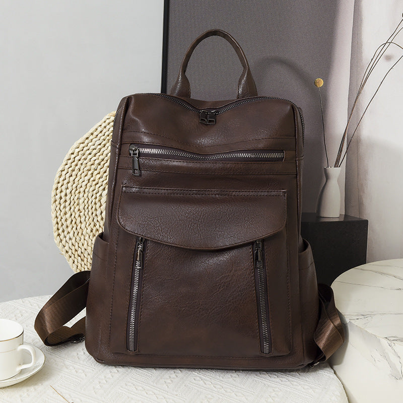 Sac à dos rétro en PU pour femmes - Élégance et style à porter au quotidien - Vogalia