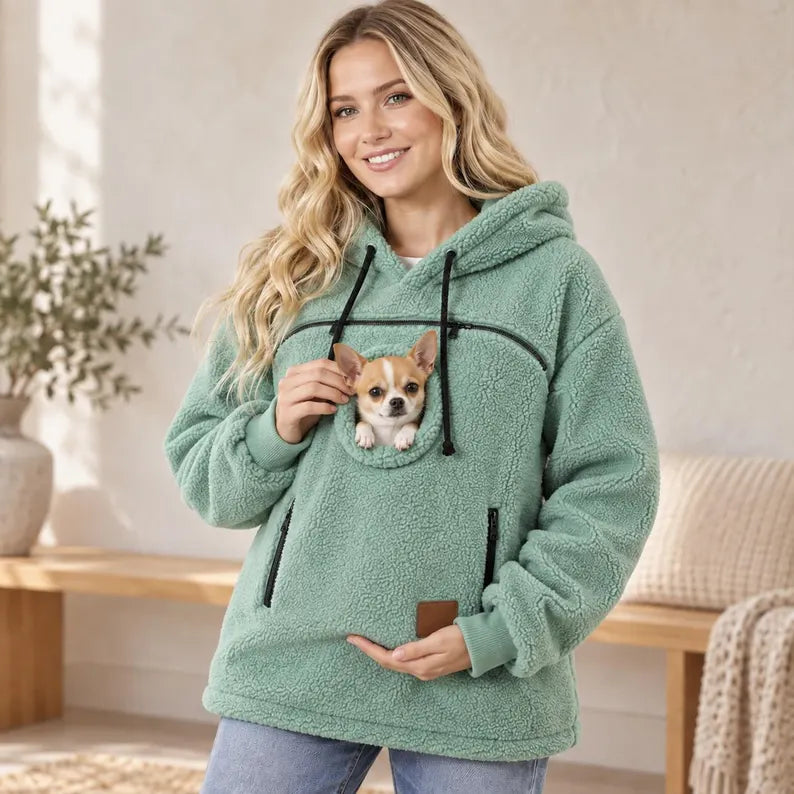 Sweat Capuche Poche Animaux Loose Fit — Faye