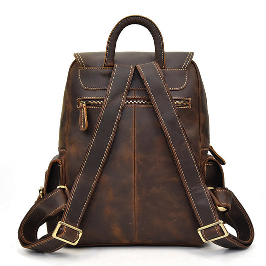 Sac à dos femme cuir noir élégant ville urbain professionnel