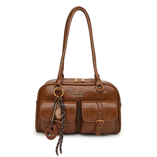 Sac à main rétro PU noir automne hiver